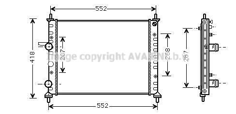 AVA QUALITY COOLING Радиатор, охлаждение двигателя FT2249